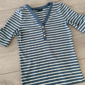 Lauren Ralph Lauren blue & white Button down Polo
